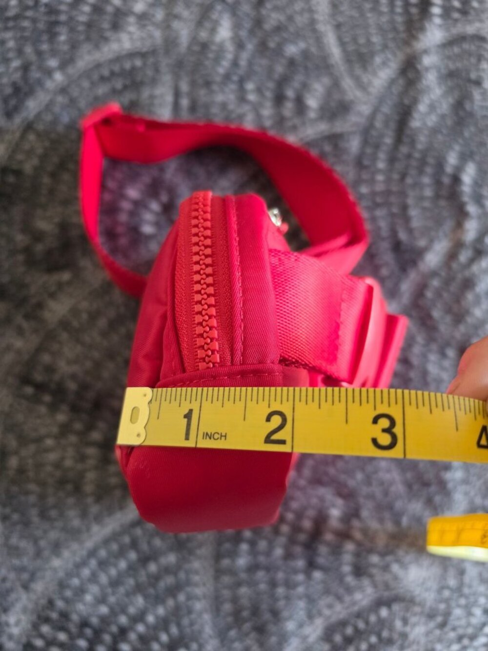 Vibrant Red Studio NYC belt bag is perfect for hands-free convenience. - Picture 4 of 8